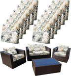 CALBODE 12Pcs Stretch Patio Cushion Cover, Tropical Floral and Leaf Pattern by CALBODE