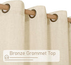 Semi Sheer Linen Curtains 80 Inch Length - Image 3