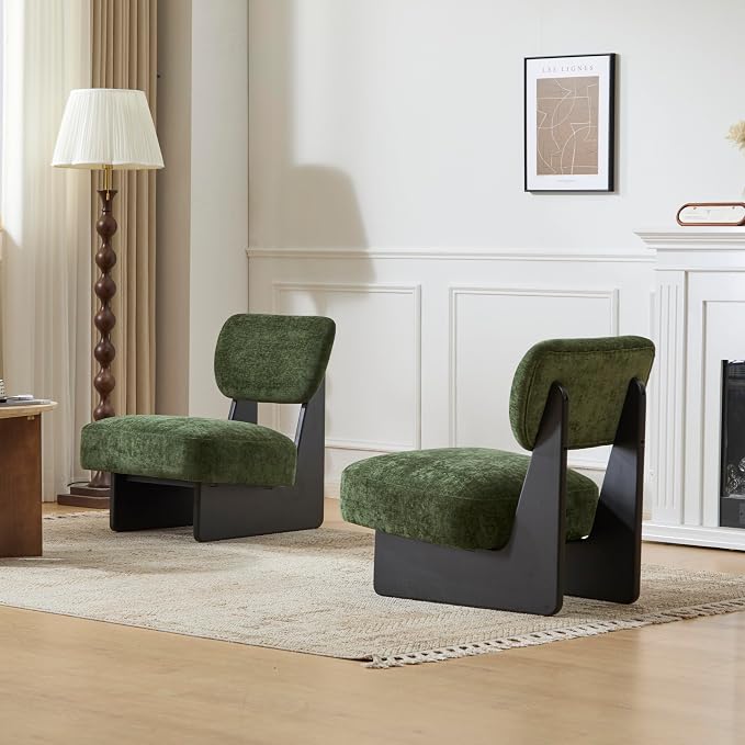 Accent Chairs Set of 2, Mid-Century Modern Chair - Image 3