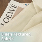 Beige Polyester Curtains 84 Inch Length - Image 2