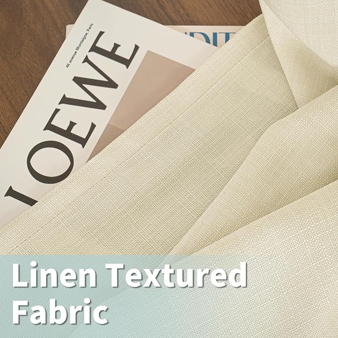 Light Filtering Linen Curtains 54 Inch Long - Image 2