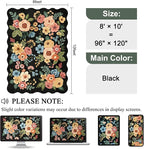 DUKINO 8x10 Area Rug for Living Room, Floral Washable Rug Non Slip, Low Pile - Image 2