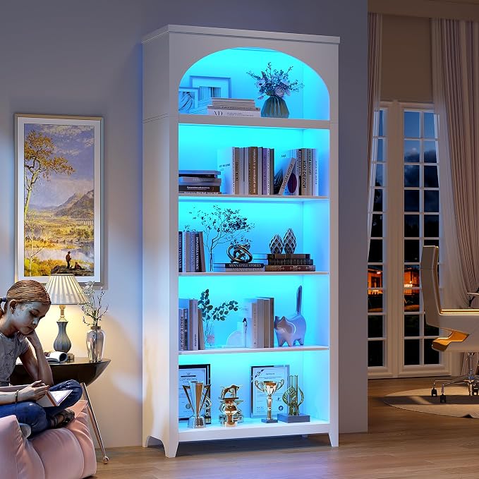 Dystler 5-Tier Arched Bookshelf by CraftYourIdealHomeLife