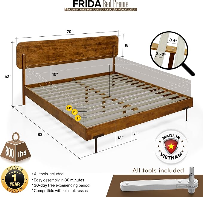 Acacia Frida Queen Bed Frame - Image 2