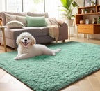Sage Green Area Rugs for Bedroom Living Room, 4x6 Fluffy Cute Indoor Bedside by ONASAR
