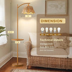 Oneach 63.5" Floor Lamp with Table - Image 8