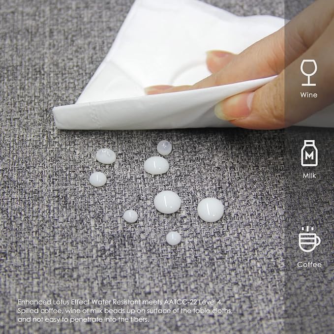 BALCONY & FALCON Rectangle Tablecloth Washable Wrinkle Resistant and Water - Image 3