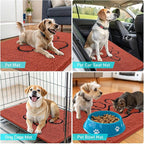 OLANLY Dog Door Mat for Muddy Paws 30x20, Paw Print Design Chenille Mud Mat | - Image 7