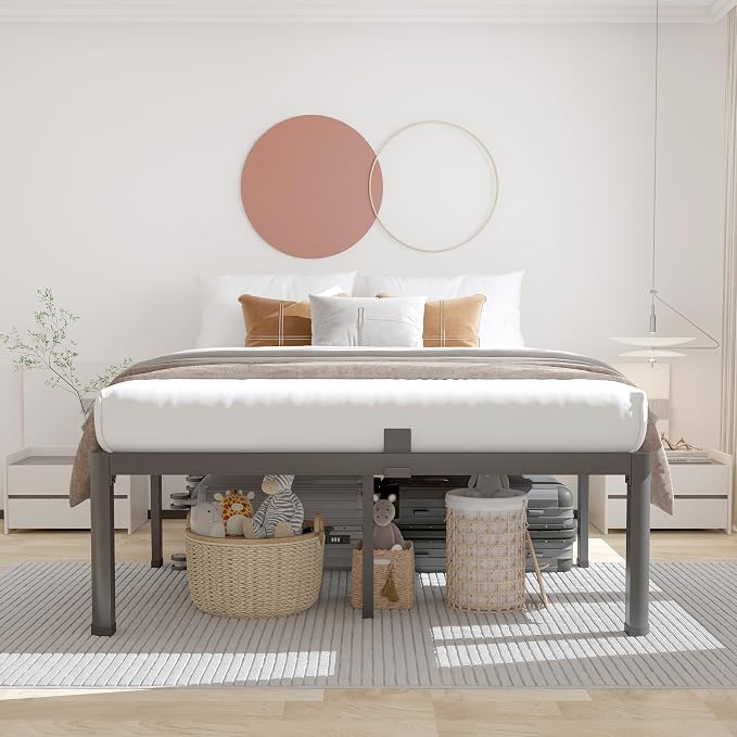 ROIL 12 inch King Size Bed Frame Metal Platform No Box Spring Needed - Image 2