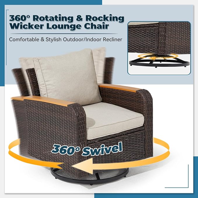 5 Pieces Outdoor Furniture Set - Image 3