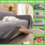 Couch Cover, Cat Scratch Resistant Sofa Cover, Waterproof Sofa Cover, Heavy - Image 8