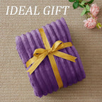 BEDELITE Striped Fleece Throw Blanket, Soft Cozy, Lightweight Warm, - Image 7