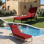 Outdoor Chaise Lounge Cushions, 71x21 Inch Olefin Water & Fade Resistant Pool - Image 7