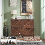 Barnyatoh Shoe Storage Cabinet, Farmhouse Shoe Organizer - Image 3