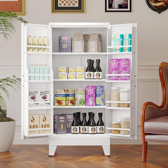 GAIOUS Metal Kitchen Pantry Cabinet, Storage Cabinets - Image 3
