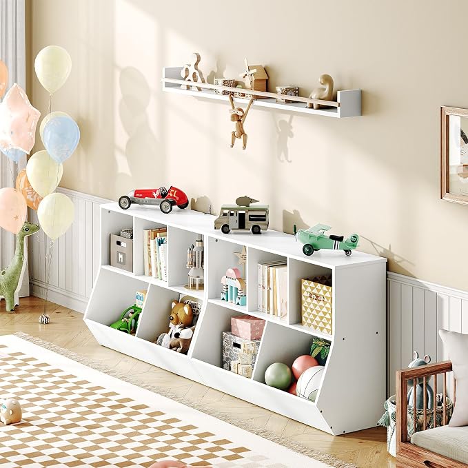 HOOBRO Kids Bookshelf, Bookcase Footboard, Toy Storage Cubby, Children's Toy - Image 5