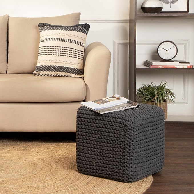 REDEARTH Cube Pouf Foot Stool Ottoman - Image 2
