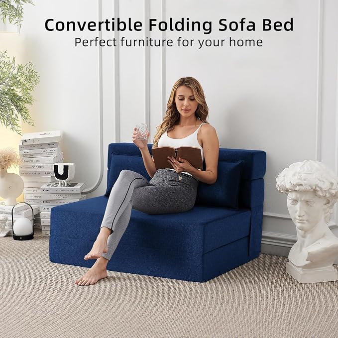 FILUXE Folding Sofa Bed | Convertible Sleeper Chair Bed - Image 5
