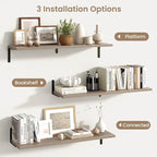 Fun Memories Deep Floating Shelves, 36W x 8D Floating Shelves Set of 2 - Image 5