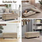 45 Inch Large Storage Ottoman Bench - Image 7