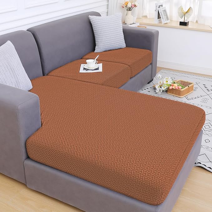 Smiry Waterproof Couch Cushion Covers, Stretch Jacquard Sectional Couch Covers - Image 5