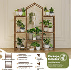 Bamworld Plant Stand Indoor Hanging Plant Shelf Outdoor Large Plant Rack - Image 5