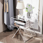 Acrylic Nightstand Side Table Modern Design Clear Home Decor Display End Table - Image 4