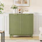 Fluted Cabinet with Storage, 2 Doors Sideboard Buffet, Mid Century Modern - Image 5