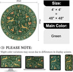 DUKINO 4ft Round Rug, Washable Animal Small Round Area Rug Non Slip, - Image 2