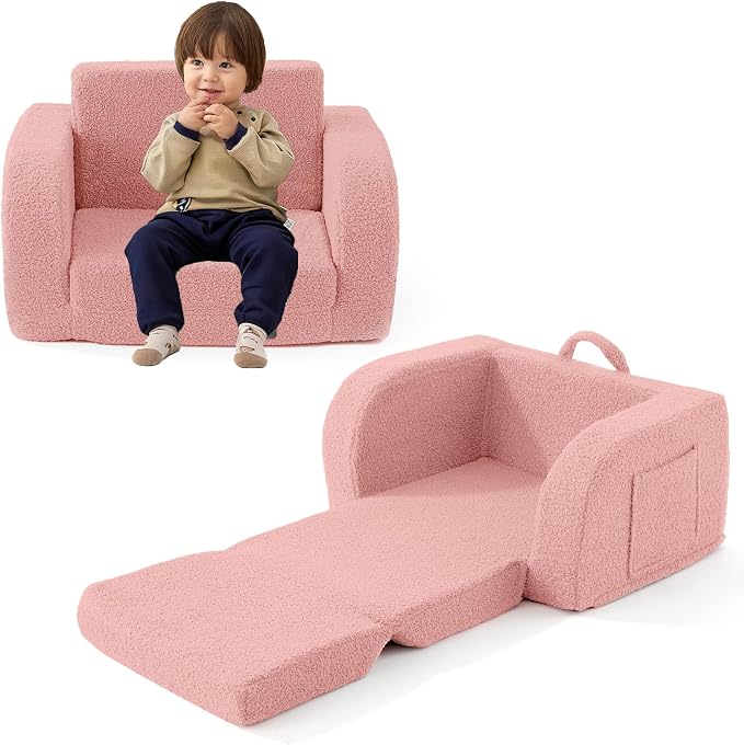 Toddler Couch, 2-in-1 Toddler Chairs Comfy 1-3 Years Old, Toddler Chair by MuaMelop