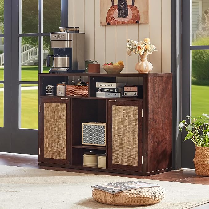 Lerliuo Rattan Wine Cabinet - Image 2