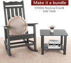 Stoog Outdoor & Indoor Rocking Chairs Set of 2, All-Weather Porch Rocker - Image 7