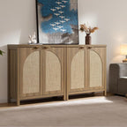 SICOTAS Rattan Sideboard Buffet Cabinet - Image 3