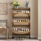 Maupvit Rattan Shoe Storage Cabinet - Image 3