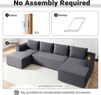 124" Oversized Sectional Couches - Image 6