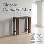 Alaterre Furniture Classic Solid Wood Console Table - Image 2