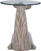Powell Peabody Whale Brown Driftwood Accent Table - Image 6