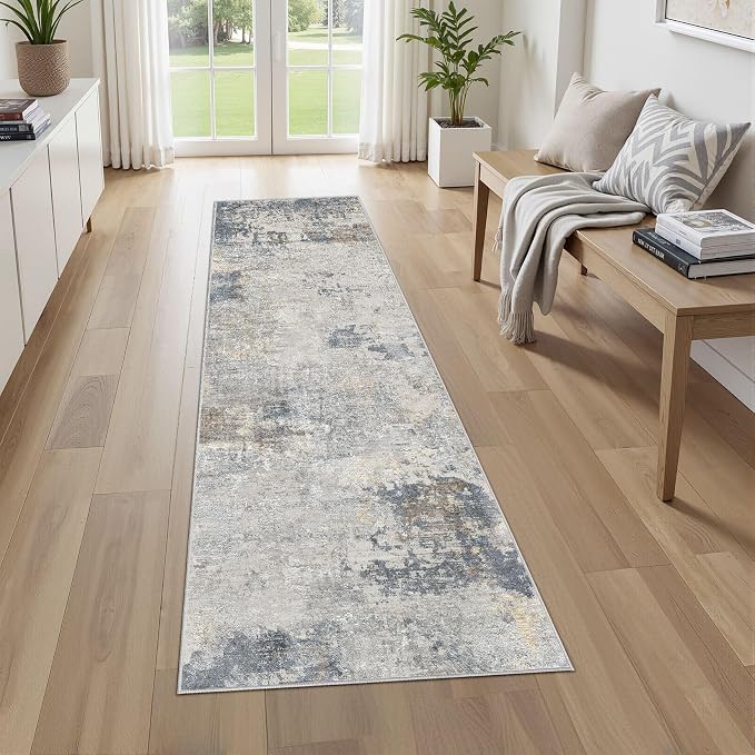 UERMEI 2x8 Washable Runner Rug for Hallway, Non Slip Low Pile Kitchen Carpet - Image 8