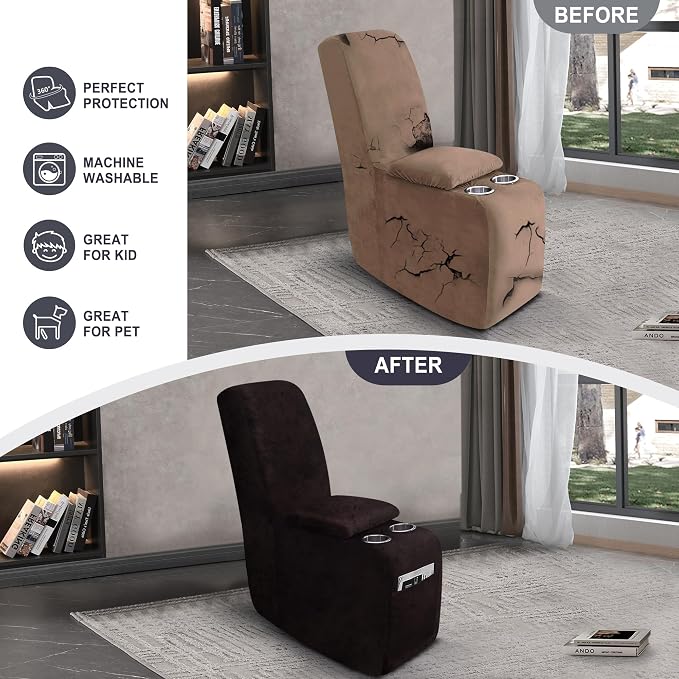 ANARACHON Leather Look Recliner Console Cover - Image 5