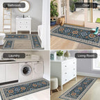 HEBE Boho Kitchen Rugs Set of 3, Non Slip Washable Kitchen Mats - Image 6