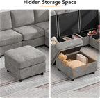 104'' V Shaped Modular Sofa, Sectional Couch - Image 7