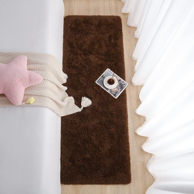 Chicrug Soft Runner Rug for Bedroom Living Room Plush Fluffy Rug 2x6 | Shag - Image 6