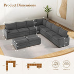 Vesgantti Large Modular Sectional Sofa, Big Comfy Cloud Couch - Image 2