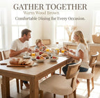 VESCASA Linen Upholstered Dining Chairs - Image 2