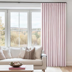 Light Pink Linen 100% Black Out 120 Inch Curtains - Image 9