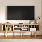 LINSY HOME 58" Fluted TV Stand for TVs up to 65 Inch, Mid Century Modern - Image 6
