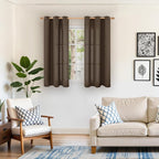 YoungsTex Brown Linen Curtains 45 Inches Length - Image 2