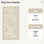 Soalmost Washable Kitchen Runner Rug 3x6 Hallway Entry Rugs Non-Slip, Foldable - Image 5