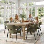 HNY Modern Dining Room Arm Chairs Set of 4, Open-Back Kitchen Side Chairs - Image 8