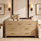 Curved 7-Drawer Dresser for Bedroom, 53.82" Wide Modern Chest of Drawers - Image 5